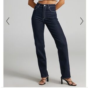 Abrand high waist dark jeans